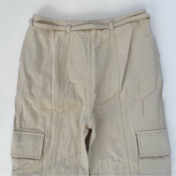 Lovers + Friends Women's Cream Beige Ollie Cargo Trouser Flare Leg Size XS, NWT - Picture 5 of 11